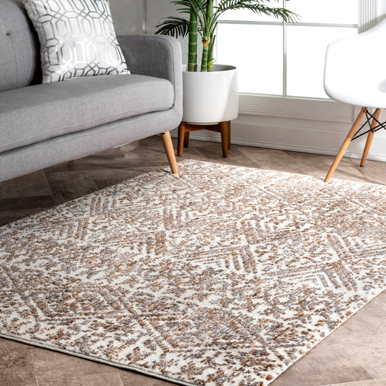 Gracie Oaks Higden Geometric Beige Area Rug Wayfair.ca